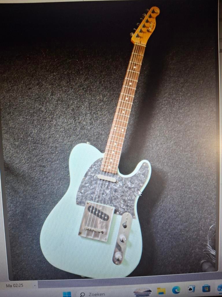 London City  -  Telecaster seafoamgroen, Muziek en Instrumenten, Ophalen of Verzenden, Zo goed als nieuw, Solid body, Overige merken