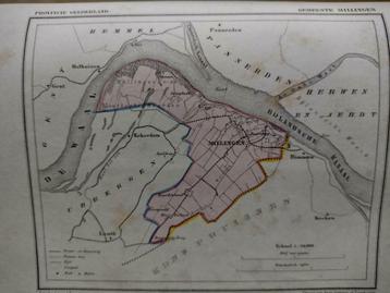130 / Millingen / Kekerdom/ Rustenburg Litho 1866 Kuyper GLD beschikbaar voor biedingen