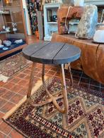 Rotan kruk, plantentafel bijzettafel, Ophalen, Gebruikt, Hout