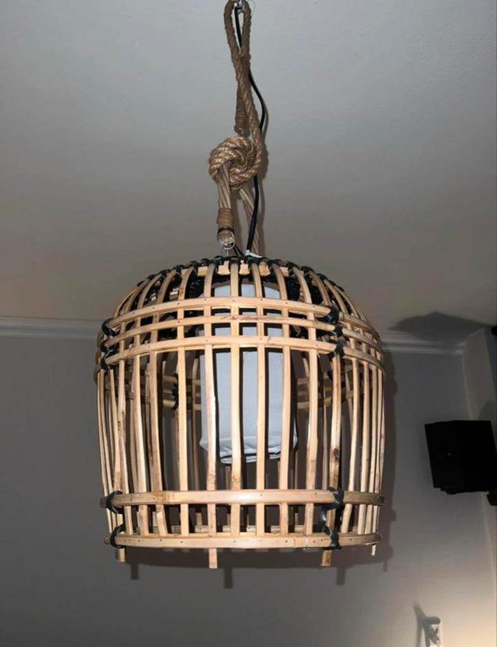 Rivièra Maison San Carlos XS Bamboe Hanglamp (2x), Huis en Inrichting, Lampen | Hanglampen, Zo goed als nieuw, Minder dan 50 cm