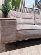 XL Velvet Velours Hoekbank - Beige/Taupe - 315 x 275, Huis en Inrichting, Ophalen, Velvet velours hoekbank beige taupe hotel chique luxe modern