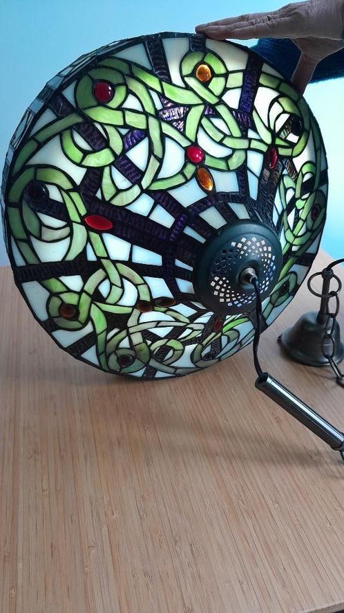 Tiffany hanglamp, Huis en Inrichting, Lampen | Hanglampen, Zo goed als nieuw, 75 cm of meer, Glas, Ophalen