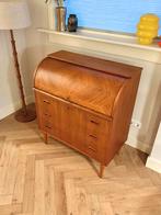 Vintage secretaire hout ingelegd  jaren 50/69 Deens, Ophalen, Gebruikt, Deens design