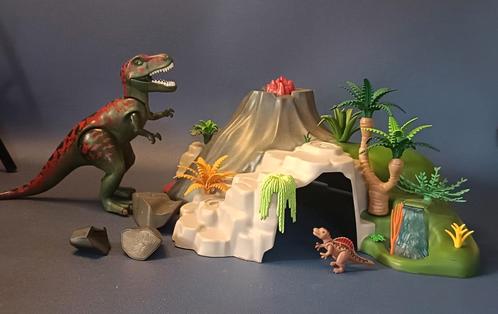 Playmobil Dino T-Rex met Vulkaan, Kinderen en Baby's, Speelgoed | Playmobil, Gebruikt, Ophalen of Verzenden
