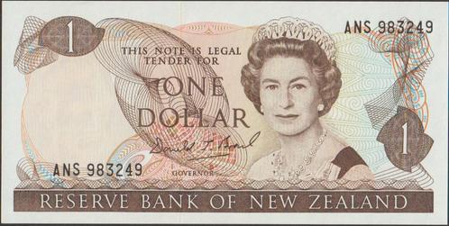 New Zealand 1 dollar ND(1981-1992) aUNC p.169c (#126), Postzegels en Munten, Bankbiljetten | Oceanië, Los biljet, Verzenden