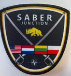 Patch Saber Junction 2025, Verzamelen, Ophalen of Verzenden, Landmacht, Nederland, Embleem of Badge