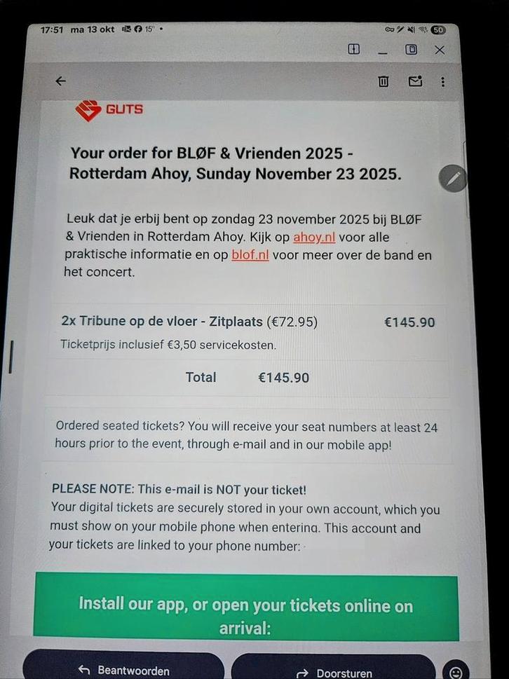 BLØF en vrienden, Ahoy Rotterdam, zondag 23 november 2025, Tickets en Kaartjes, Concerten | Nederlandstalig, Twee personen, November