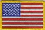 Usa stof gouden rand patch/opnaai embleem van usa / amerika, Diversen, Vlaggen en Wimpels, Nieuw, Verzenden