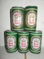 5 ROYAL DUTCH stalen Bier blikjes (45 jaar oud), Verzamelen, Biermerken, Ophalen of Verzenden, Gebruikt, Overige typen, Overige merken