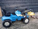 Blauwe traptrekker met voorlader, Ophalen of Verzenden