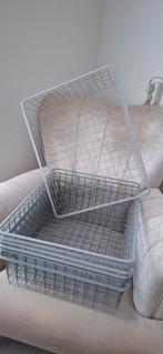 7 stuks Oude Ikea  Hjalpa grijze draadmand - 53x42x16 cm, Ophalen, Minder dan 50 cm, Gebruikt, 50 tot 100 cm