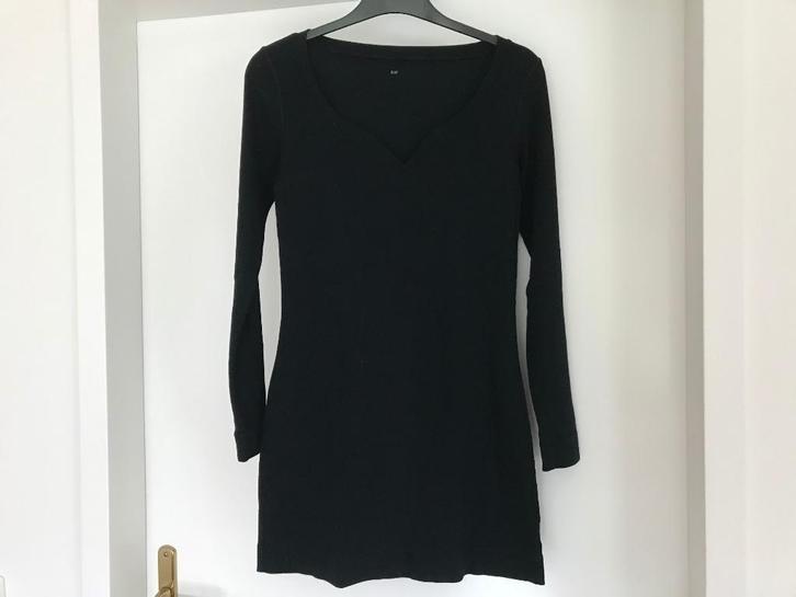 Marccain: z.g.a.n. langer zwarte top/tuniek maar 36, Kleding | Dames, Tops, Zo goed als nieuw, Maat 36 (S), Zwart, Lange mouw