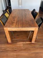 Tafel + 6 Kick Collection Velvet Kuipstoelen, Huis en Inrichting, Tafels | Eettafels, 100 tot 150 cm, Ophalen of Verzenden, Zo goed als nieuw