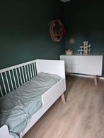 Meegroeiledikant 70x140 en commode kidsmill sixties wit, Ophalen, Zo goed als nieuw, Jongetje of Meisje