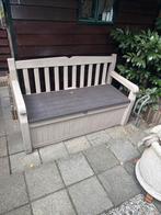 Kunststof Tuinbank met Opbergruimte, Tuin en Terras, Tuinbanken, Ophalen of Verzenden, Gebruikt, Kunststof