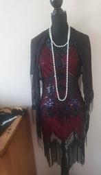 Charleston jurk incl accesoires mt S/M THETRU, Thetru, Carnaval, Ophalen of Verzenden, Zo goed als nieuw
