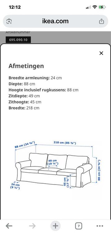 Ektorp 2 en3 zits bank - afbeelding 3
