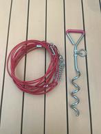 Grondpen / aanlegspiraal met ijzeren bandkabel voor hond, Ophalen, Zo goed als nieuw