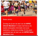 Ticket halve marathon Utrecht, Verzenden, Nieuw, Overige typen, Overige merken
