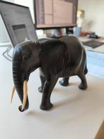 Mooie houten olifant, Antiek en Kunst, Kunst | Designobjecten, Ophalen of Verzenden