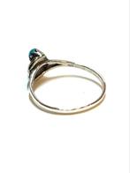 Zilveren ring met turquoise, Sieraden, Tassen en Uiterlijk, Ringen, Met edelsteen, Ophalen of Verzenden, Dame, Zo goed als nieuw