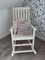 Mooie witte houten schommelstoel, Ophalen, Gebruikt, Wit, Eén