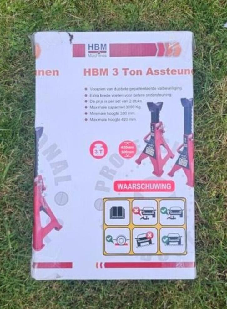 HBM 3 Ton as steunen - Nieuw in doos!, Auto diversen, Krikken, Nieuw, Garagekrik, Manueel, Verzenden