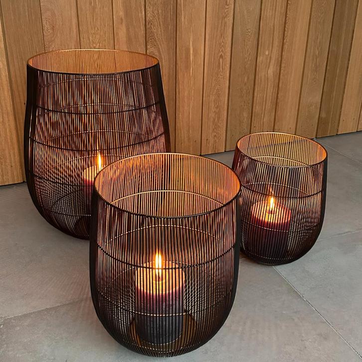 Outdoor windlichten Jardinico type Integra - 3 delige set., Huis en Inrichting, Woonaccessoires | Wanddecoraties, Nieuw, Ophalen of Verzenden