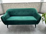 Groen fluwelen bankje, Ophalen, 150 tot 200 cm, Tweepersoons, 75 tot 100 cm