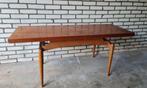 Retro vintage salontafel verstelbaar, Ophalen, Gebruikt, 100 tot 150 cm, 50 tot 75 cm