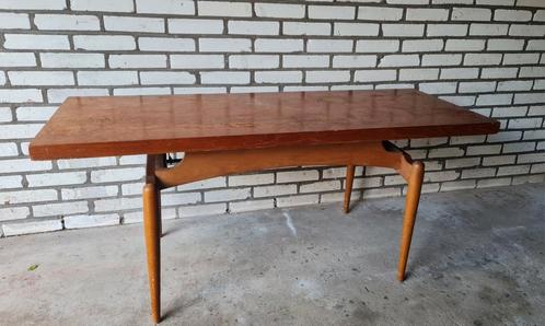 Retro vintage salontafel verstelbaar, Huis en Inrichting, Tafels | Salontafels, Gebruikt, 50 tot 75 cm, 50 tot 100 cm, 100 tot 150 cm