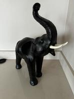 Beeld van Grote Lederen olifant 50 cm, Ophalen of Verzenden