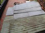 6 ijzeren golfplaten, Doe-het-zelf en Verbouw, Dakpannen en Dakbedekking, Zwart, Ophalen of Verzenden, Zo goed als nieuw, 15 m² of meer