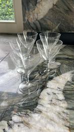 5 fijn kristallen wijnglazen, art deco, Antiek en Kunst, Antiek | Glas en Kristal, Ophalen