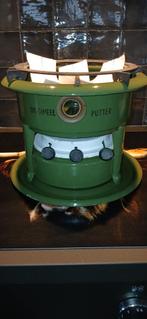 Mooi donkergroen 3 pits Putter petroleumstel, Ophalen of Verzenden