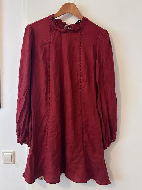 Nieuw!! Bordeaux rode mini jurk van Zara in maat L, Kleding | Dames, Jurken, Nieuw, Maat 42/44 (L), Rood, Boven de knie, Ophalen of Verzenden