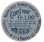 Noodgeld Belgie WO 2: 1 Frank Marcke-Lez-Courtrai 1940, Postzegels en Munten, Bankbiljetten | België, Verzenden, Los biljet
