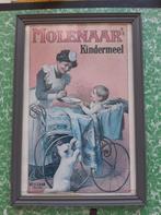 affiche in lijst, Molenaar 's Kindermeel Westzaan (Holland), Ophalen of Verzenden, Gebruikt, Reclamebord
