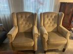 Twee geimpregneerde fauteuils velours, Ophalen, Zo goed als nieuw, 75 tot 100 cm, 75 tot 100 cm