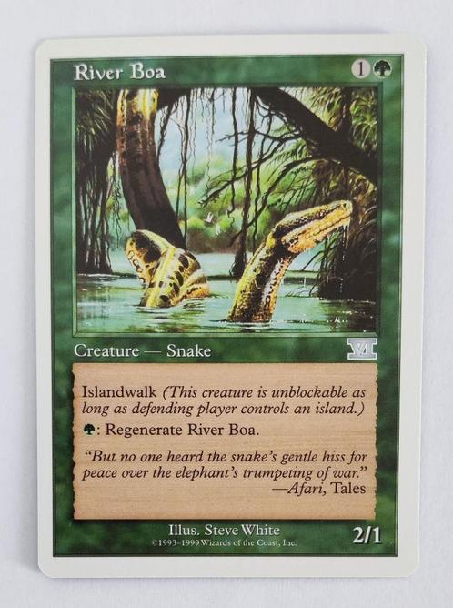 River Boa Battle Royale MTG Near Mint, Hobby en Vrije tijd, Verzamelkaartspellen | Magic the Gathering, Zo goed als nieuw, Losse kaart