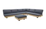 Hoek Loungeset Los Angeles | 4-delig | Dark Grey | Acacia |, Tuin en Terras, 5 zitplaatsen, Verzenden, Bank, Nieuw