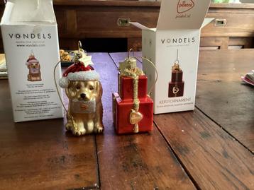 Vondels kerstornament “hond” en “kado”. beschikbaar voor biedingen