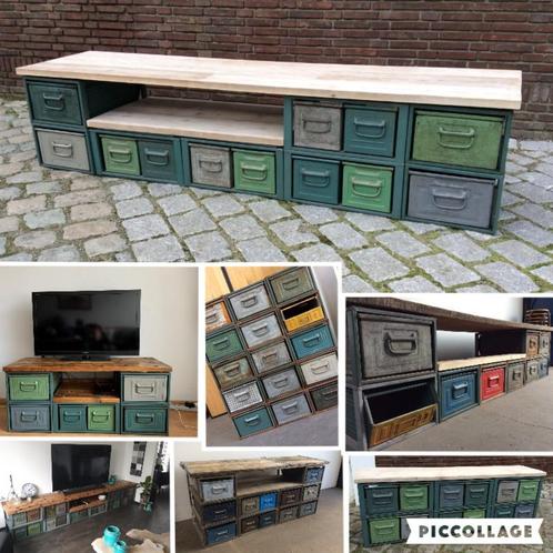 Modulaire TV-kast Ladekast Kast Dressoir Stapelbakken AKTIE, Huis en Inrichting, Kasten | Ladekasten, Metaal, Ophalen of Verzenden