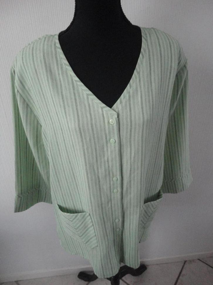 bexleys maat 46 oksel tot oksel 62 cm-3/4 mouw, Kleding | Dames, Grote Maten, Zo goed als nieuw, Blouse of Tuniek, Groen, Ophalen of Verzenden