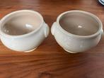 2 Le Creuset Soepkommen - Crème, Ophalen of Verzenden, Gebruikt