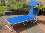 Ligstoel met zonnedak, Ophalen, Gebruikt, Aluminium, Verstelbaar