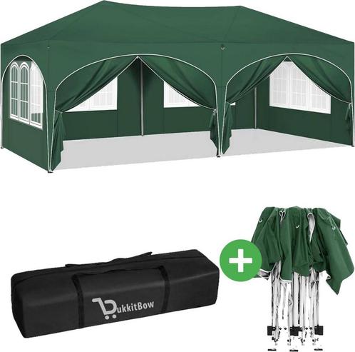 Easy up partytent groen 6x3, Tuin en Terras, Partytenten, Zo goed als nieuw, Partytent, 5 tot 8 meter, Minder dan 4 meter, Ophalen of Verzenden
