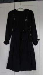 Zwarte maxi jurk met riem, Maat 38/40 (M), Verzenden, Zwart, Nieuw