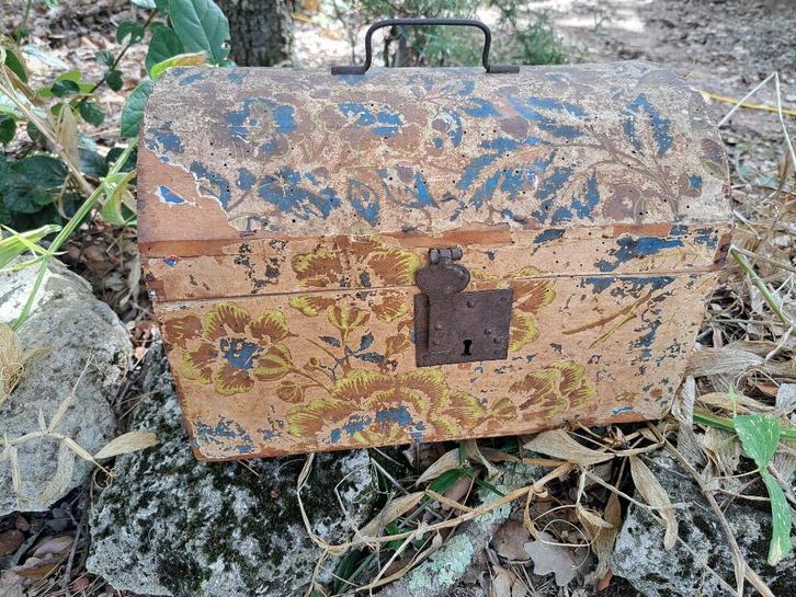 Prachtige Antieke Bruids of Verlovingskist, Antiek en Kunst, Curiosa en Brocante, Ophalen of Verzenden