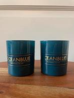 2x H&M Windlichten - 7,5cm hoog, Overige materialen, Blauw, Ophalen of Verzenden, Zo goed als nieuw